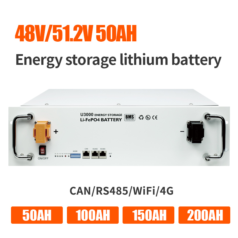 2,4 kWh energijos kaupimo baterija ličio geležies fosfatas 50Ah 48V